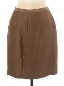 Vintage DKNY Y2K Brown Linen Silk Blend Pencil Skirt Women’s Size 10 - EUC