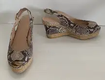 Stuart Weitzman peep toe sandals shoes size 8.5 M RARE HTF GORGEOUS Designer