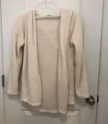 White Fuzzy Cardigan 