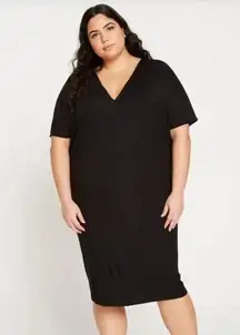 Universal Standard  Black Premier Double V Dress Small