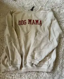 Chicka-D Cream Corduroy Dog Mama Sweatshirt 