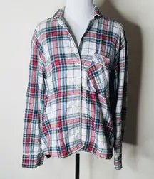 Abercrombie Red Plaid Flannel PJ Top