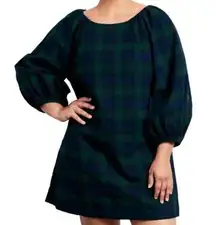 Hill House The Araminta Navy Blue Plaid Tartan Mini Dress XS