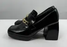 Dream Pairs Black Platform Loafers US 8.5 Chunky  Academia Y2K Style Gothic