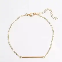 Pipe Stick Gold Plated Anklet