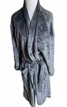 Ulta‎ Beauty Womens Gray Plush Robe ULTRA Soft NWT One Size