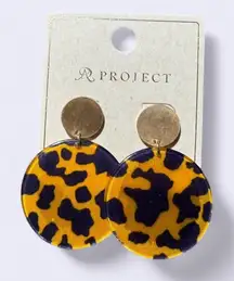 Chic Gold and Blue/dark purple dangle Earrings