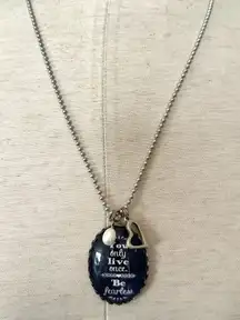“You only live once “ charm pendant necklace