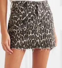 MOTHER vagabond leopard animal print mini skirt XS 2