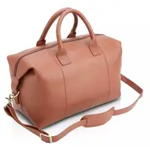 Royce New York Leather Overnight Duffel Bag