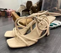 BP. Strappy Nude Heels Size 11