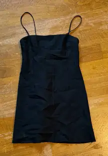 Silence + Noise Black Mini Dress with Spaghetti Straps