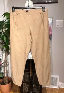 Pullover Trousers Crop Ankle Tapered Leg Skinny Slim Active Athletic 