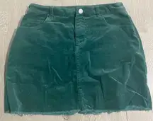 Forever 21 Green Mini Denim Skirt