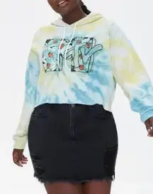 MTV Daisy Print Pullover Hoodie