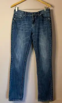 Vintage 2000s Y2K rhinestone embellished straight leg Earl jeans size 8