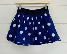 Hollister Women’s Medium Y2K 2000s Blue Polka Dot Logo Ruffle Skirt