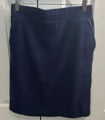 Lands' End Dark Blue Corduroy Pencil Skirt