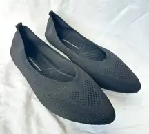 French Connection Womens Size 10 Knit Black Cushioned Ballet Flat Teacher Career