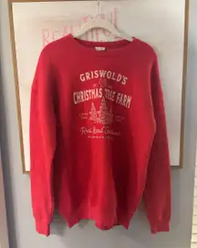 Gildan Griswold's Tree Farm Crewneck Graphic Red