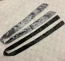 $3 Bundled * Black & Gray Satin Belts or Headbands * NEW