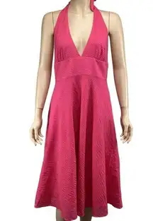 J.Crew Womens Halter Neck Pink Sleeveless Dress Size 12 Y2K 2006