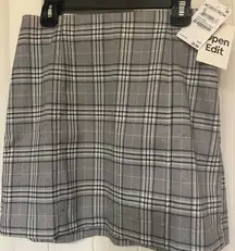 Gray Pleated Mini Pencil Skirt for Work