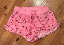 Betsy Johnson Pink Flamingo PJ Shorts