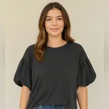 Ragdoll puff bubble sleeve cotton minimalist classic top boho cottage coquette s