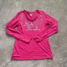 Harley Davidson Women’s Pink Long Sleeve Myrtle Beach Top