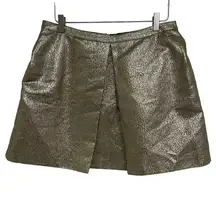 1. State  Mini Skirt Size Large Metallic A-line Dressy Holiday Cocktail Pleated