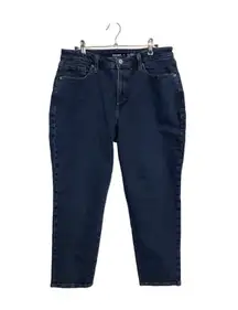 Old Navy O.G. Straight Jeans Womens 14 Dark Wash Blue Curvy Fit High Waisted