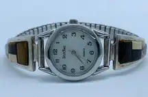 Vintage Ladies Selectime Watch with Sterling Silver band 7” MOP dial 23mm