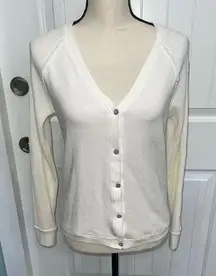 Red Haute cream button down top size small