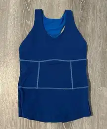 Lululemon Women’s Sz 4 Racer Back Sleeveless Athletic Workout Yoga Blue Tank Top