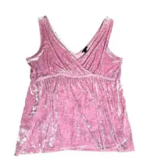 Torrid Pink velvet babydoll Sleeveless Tank Top 0, 12