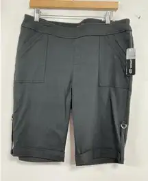 Womans SoHo Apparel Pullon Bermuda Shorts Large Black NWT