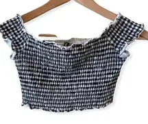H& M Divided Ruffles and Frills Cropped Short Sleeves Womens Top S