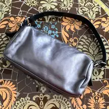 SUNDANCE METALLIC GOLD TONE LEATHER SHOULDER BAG. O/S