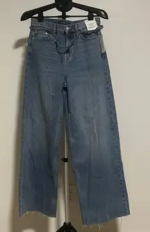 NWT Calvin Klein Super High Rise Wide Leg Jeans Size 28
