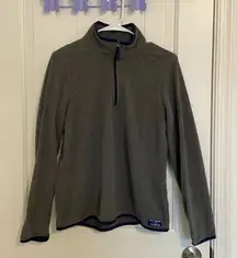 EUC | L.L. Bean women’s gray soft brushed fitness fleece zip jacket‎ — medium