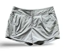 ATHLETA CAMP HIKE CLIMB OUTDOOR SHORTS Womens Gray Nylon Stretch Size Small