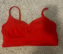 Lululemon red sweetheart sports bra