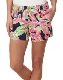 Lilly Pulitzer The Callahan Short‎ Vias Palmetto Leaf Print Size 0 Multicolor