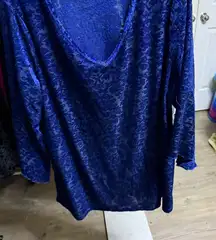Avenue Deep Blue Lace Blouse​