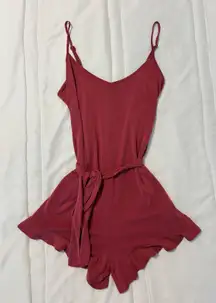 Pink Tie Romper