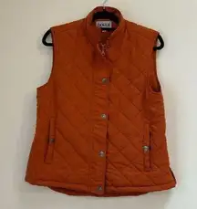 Dover Saddlery Vest Puffer Quilted Orange Size Large