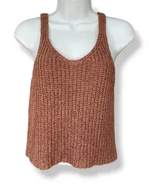 Moon & Madison Knit Tank Top Brown Size Medium Neutral Earthy‎ Sleeveless Shirt