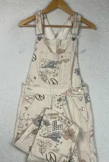 Free people printed overalls