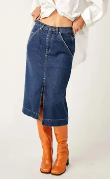 Free People We The Free Wild Roses Midi Skirt